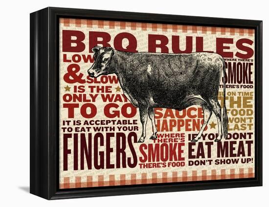 Barbecue cow-null-Framed Premier Image Canvas