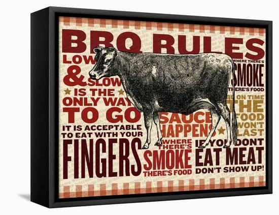 Barbecue cow-null-Framed Premier Image Canvas