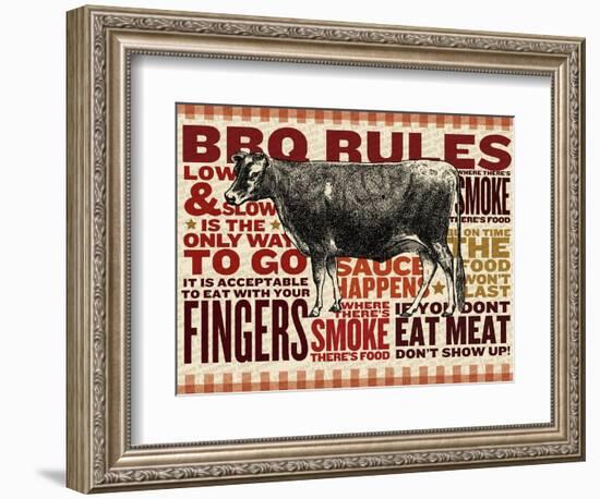 Barbecue cow-null-Framed Giclee Print