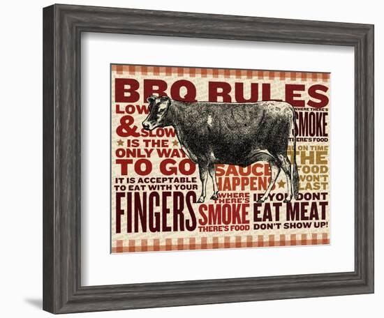 Barbecue cow-null-Framed Giclee Print