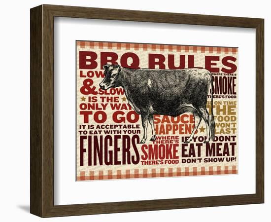 Barbecue cow-null-Framed Giclee Print