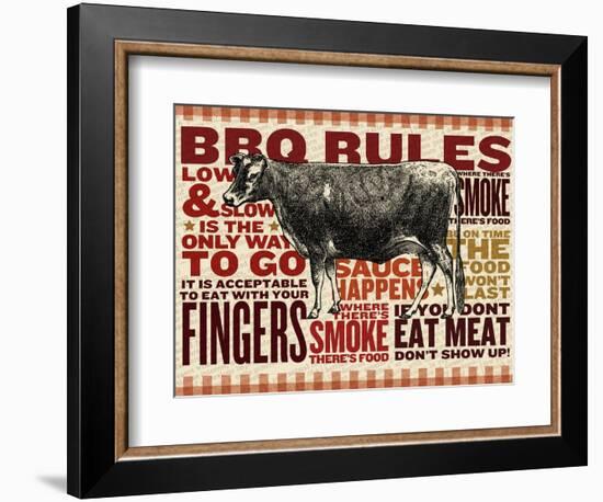 Barbecue cow-null-Framed Giclee Print