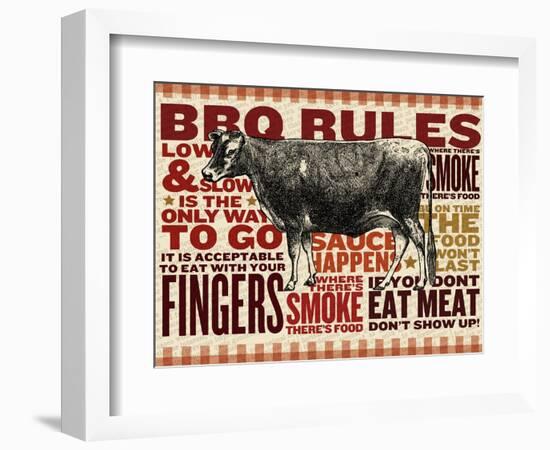 Barbecue cow-null-Framed Giclee Print