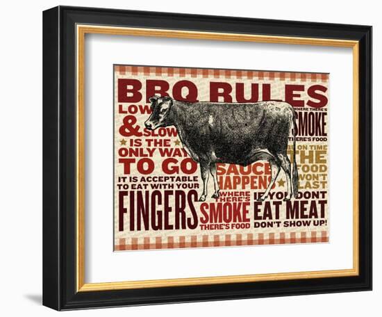 Barbecue cow-null-Framed Giclee Print