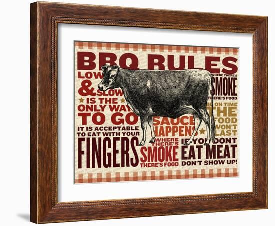 Barbecue cow-null-Framed Giclee Print