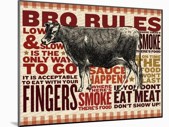 Barbecue cow-null-Mounted Giclee Print