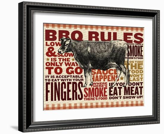 Barbecue cow-null-Framed Giclee Print