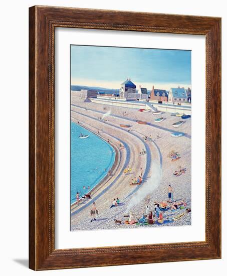 Barbecue on Chesil Beach, 2010-Liz Wright-Framed Giclee Print