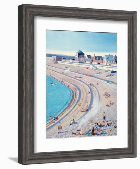 Barbecue on Chesil Beach, 2010-Liz Wright-Framed Giclee Print