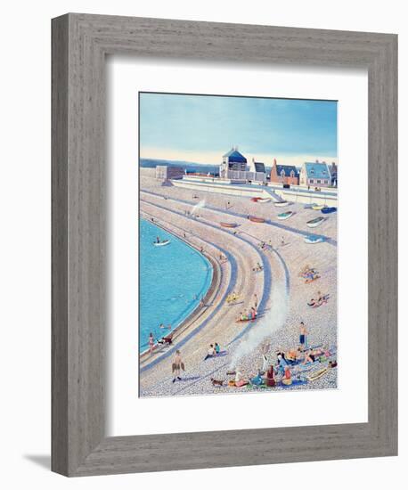 Barbecue on Chesil Beach, 2010-Liz Wright-Framed Giclee Print