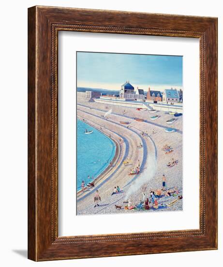 Barbecue on Chesil Beach, 2010-Liz Wright-Framed Giclee Print