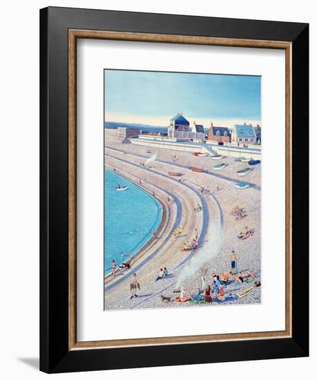 Barbecue on Chesil Beach, 2010-Liz Wright-Framed Giclee Print