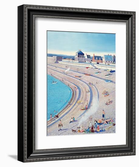 Barbecue on Chesil Beach, 2010-Liz Wright-Framed Giclee Print