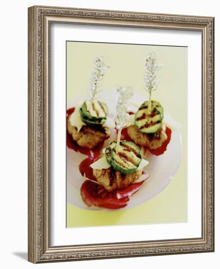 Barbecued Mince and Courgette Kebabs-Alexander Van Berge-Framed Photographic Print