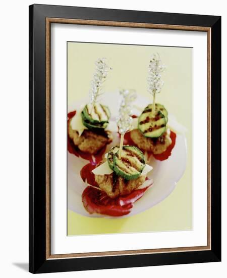 Barbecued Mince and Courgette Kebabs-Alexander Van Berge-Framed Photographic Print