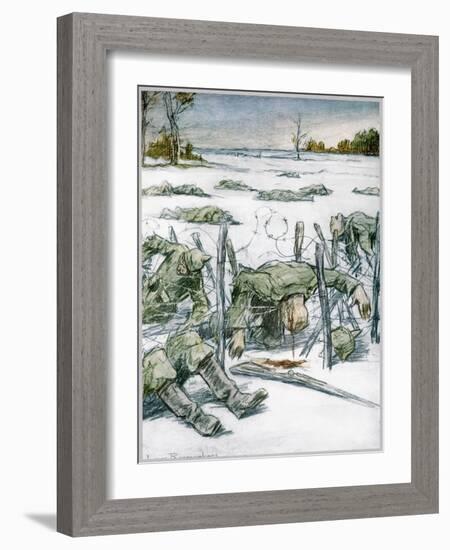 'Barbed Wire', 1916-Louis Raemaekers-Framed Giclee Print