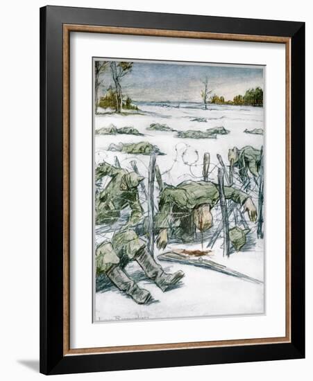 'Barbed Wire', 1916-Louis Raemaekers-Framed Giclee Print