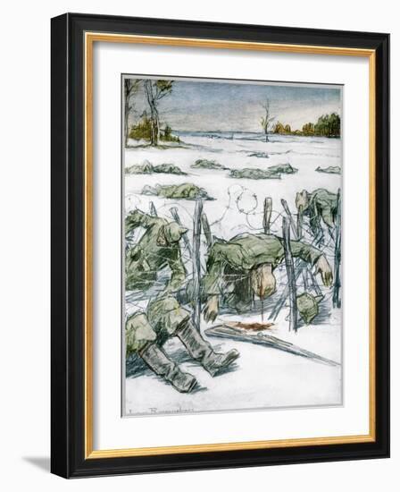 'Barbed Wire', 1916-Louis Raemaekers-Framed Giclee Print