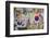 Barbed wire fence separates South from North Korea - South Korean flags and prayer wishes attach...-null-Framed Photographic Print