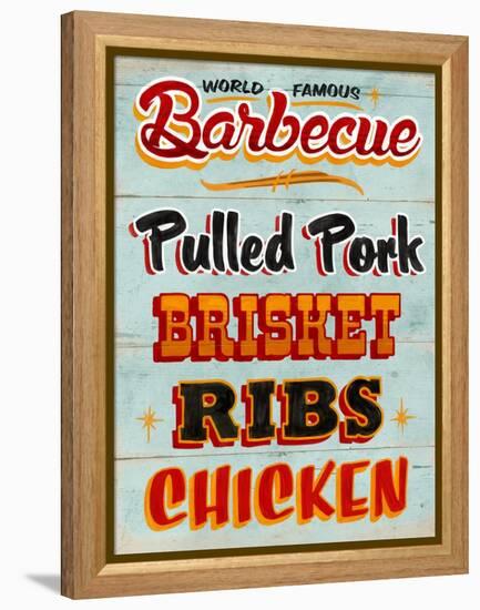 Barbeque Board Distressed-Retroplanet-Framed Premier Image Canvas