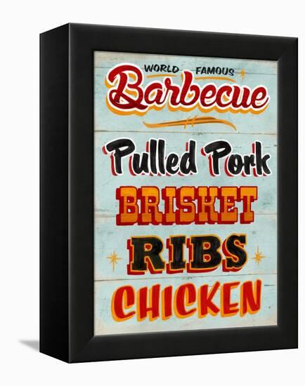 Barbeque Board Distressed-Retroplanet-Framed Premier Image Canvas