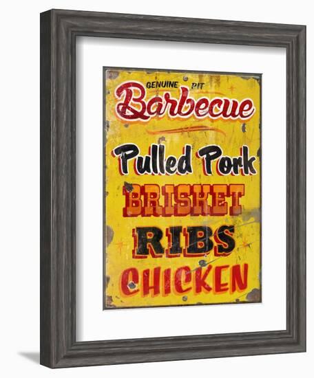 Barbeque Genuine Pit Trashed-Retroplanet-Framed Giclee Print