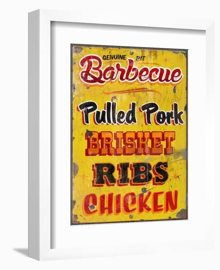 Barbeque Genuine Pit Trashed-Retroplanet-Framed Giclee Print