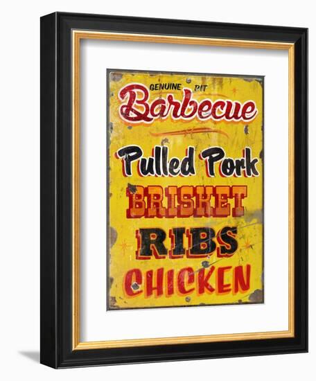 Barbeque Genuine Pit Trashed-Retroplanet-Framed Giclee Print