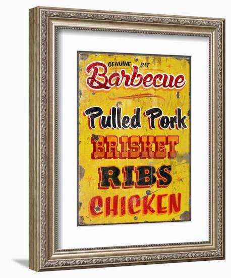 Barbeque Genuine Pit Trashed-Retroplanet-Framed Premium Giclee Print