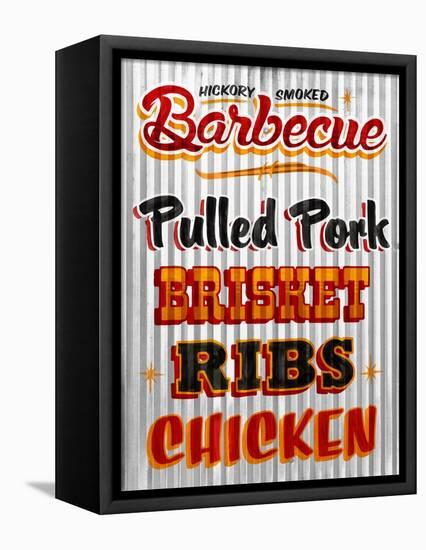 Barbeque Hickory Smoked Corregate Metal-Retroplanet-Framed Premier Image Canvas