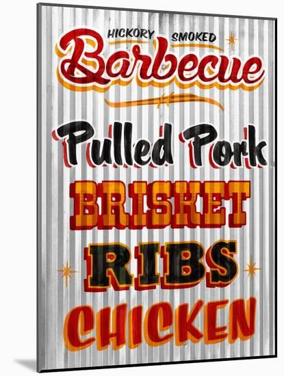 Barbeque Hickory Smoked Corregate Metal-Retroplanet-Mounted Giclee Print