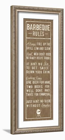 Barbeque Rules-The Vintage Collection-Framed Art Print