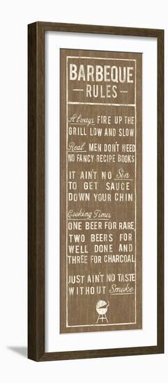 Barbeque Rules-The Vintage Collection-Framed Art Print