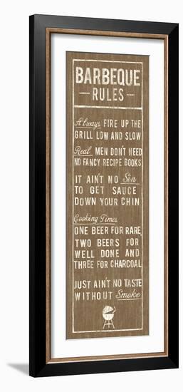 Barbeque Rules-The Vintage Collection-Framed Art Print