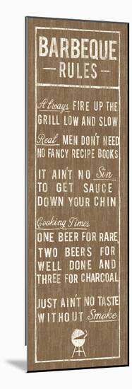Barbeque Rules-The Vintage Collection-Mounted Art Print