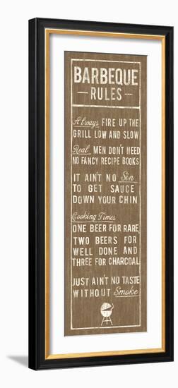 Barbeque Rules-The Vintage Collection-Framed Art Print