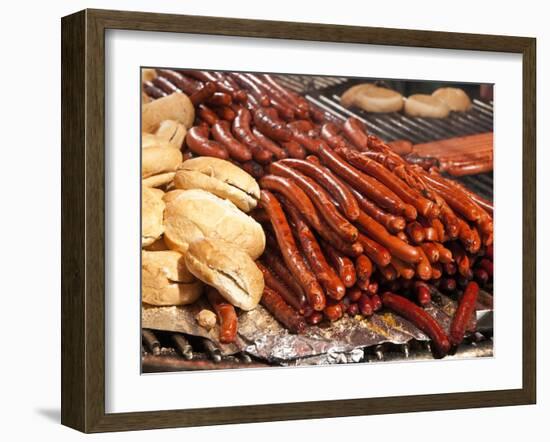 Barbequed Meats at the Stuttgart Beer Festival, Cannstatter Wasen, Stuttgart, Baden-Wurttemberg, Ge-Michael DeFreitas-Framed Photographic Print