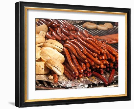 Barbequed Meats at the Stuttgart Beer Festival, Cannstatter Wasen, Stuttgart, Baden-Wurttemberg, Ge-Michael DeFreitas-Framed Photographic Print