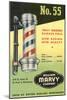 Barber Pole Advetisement-null-Mounted Art Print