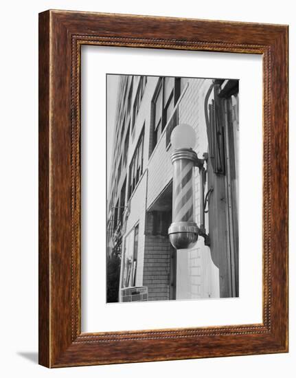 Barber Pole outside of Shop-Philip Gendreau-Framed Photographic Print