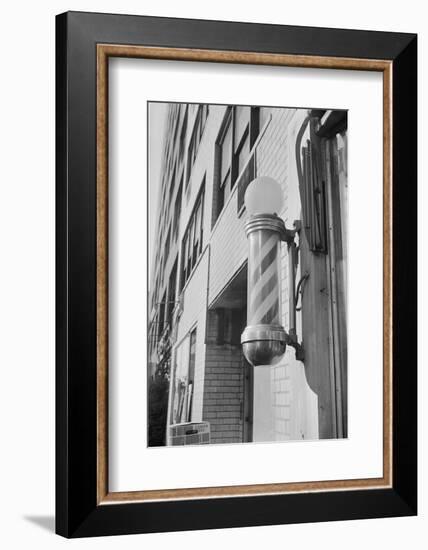 Barber Pole outside of Shop-Philip Gendreau-Framed Photographic Print