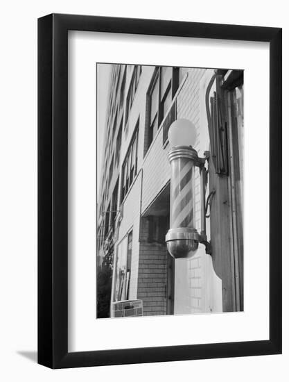 Barber Pole outside of Shop-Philip Gendreau-Framed Photographic Print