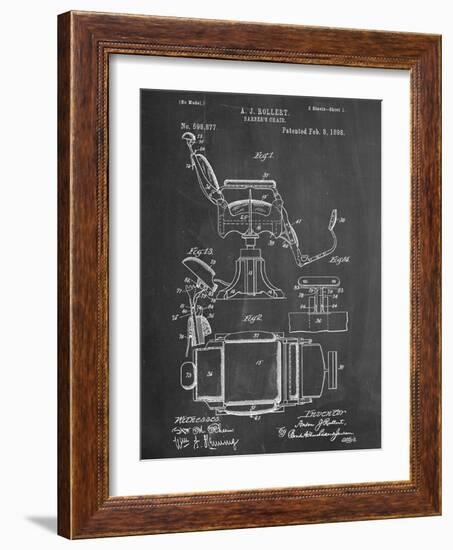 Barber's Chair Patent-null-Framed Art Print