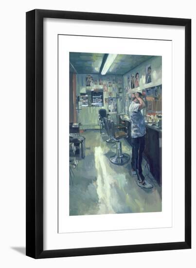 Barber Shop, 1989-Hector McDonnell-Framed Giclee Print