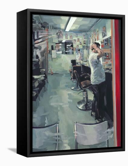 Barber Shop, 1989-Hector McDonnell-Framed Premier Image Canvas