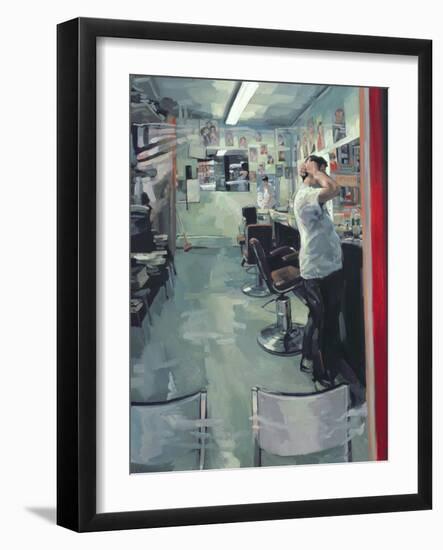 Barber Shop, 1989-Hector McDonnell-Framed Giclee Print