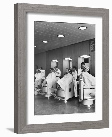 Barber Shop for Los Alamos Residents-Alfred Eisenstaedt-Framed Photographic Print