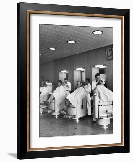 Barber Shop for Los Alamos Residents-Alfred Eisenstaedt-Framed Photographic Print