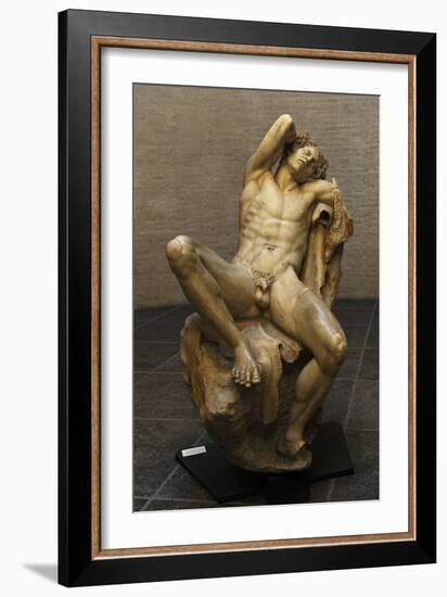 Barberini Faun. a Sleeping Satyr. About 220 BC. Greek Baroque. Roman Copy. Glyptothek. Munich-null-Framed Giclee Print