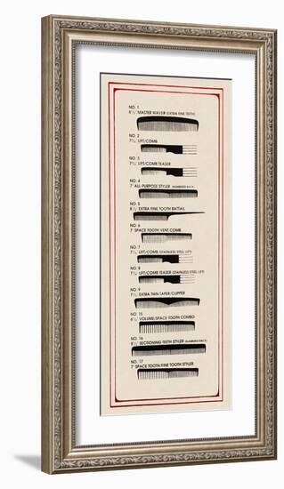 Barbershop Combs-Kara Smith-Framed Giclee Print